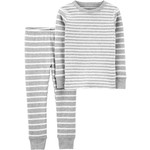 2-Piece Striped 100% Snug Fit Cotton パジャマ
