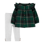 carter's / カーターズ 2-Piece Plaid Button-Front Top & Pant セット