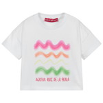 AGATHA RUIZ DE LA PRADA / アガタルイス ホワイトクロップッドロゴTシャツ