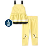 Gymboree / ジンボリー Girls Striped Babydoll Top And Bee Capri Leggings Set