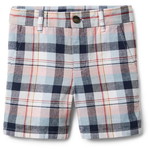 PLAID LINEN SHORT