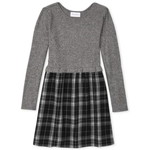 THE CHILDREN'S PLACE/チルドレンズプレイス Plaid Knit To Woven ドレス