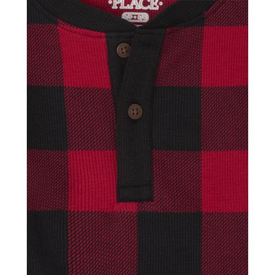 THE CHILDREN'S PLACE/チルドレンズプレイス Buffalo Plaid Thermal Henley トップ