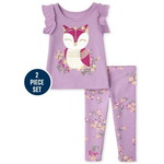 THE CHILDREN'S PLACE/チルドレンズプレイス Floral Owl 2-Piece Set