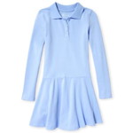 THE CHILDREN'S PLACE/チルドレンズプレイス Uniform Long Sleeve ピケ ポロ ドレス
