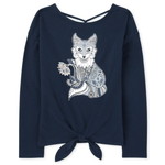 THE CHILDREN'S PLACE/チルドレンズプレイス Animal Tie Front Cut Out トップス