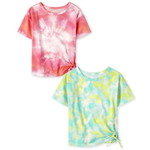 THE CHILDREN'S PLACE/チルドレンズプレイス Tie Dye Tie Front トップ 2-パック