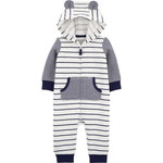 Striped Fleece ジャンプスーツ