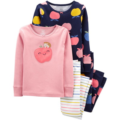 carter's / カーターズ 4-Piece Apples 100% Snug Fit Cotton パジャマ