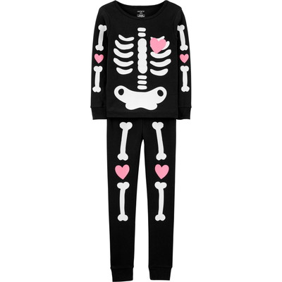 carter's / カーターズ 2-ピース Glow ハロウィーン Skeleton 100% サンフィット コットン パジャマ