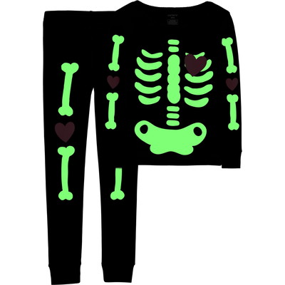 carter's / カーターズ 2-ピース Glow ハロウィーン Skeleton 100% サンフィット コットン パジャマ