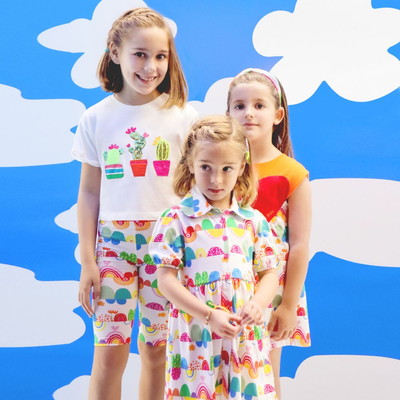 AGATHA RUIZ DE LA PRADA / アガタルイス ホワイトクロップッドカクタスTシャツ