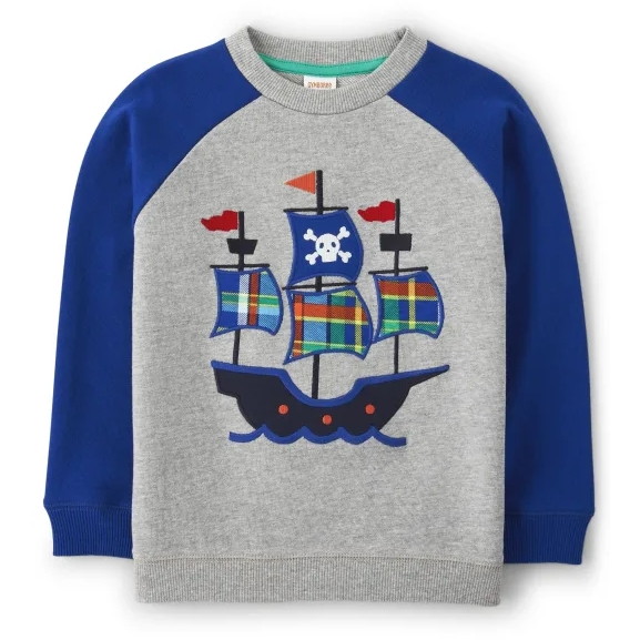 Boys Embroidered Pirate Ship Sweatshirtトップス｜Gymboree 