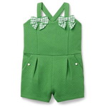 JANIE AND JACK / ジャニーアンドジャック QUILTED GINGHAM BOW ROMPER