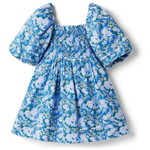 JANIE AND JACK / ジャニーアンドジャック The Natalie Floral Smocked Bubble Sleeve ドレス