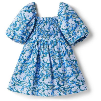 JANIE AND JACK / ジャニーアンドジャック The Natalie Floral Smocked Bubble Sleeve ドレス