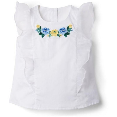 JANIE AND JACK / ジャニーアンドジャック Embroidered Ruffle トップ