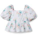 JANIE AND JACK / ジャニーアンドジャック Floral Bubble Sleeve トップ