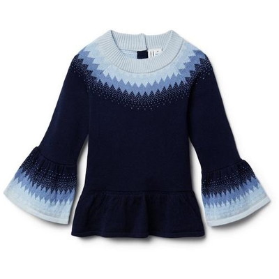 JANIE AND JACK / ジャニーアンドジャック Fair Isle Peplum セーター トップ