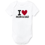 Unisex Baby Mom And Dad Graphic Bodysuit