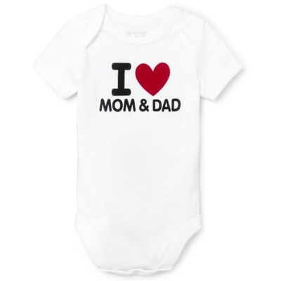 THE CHILDREN'S PLACE/チルドレンズプレイス Unisex Baby Mom And Dad Graphic Bodysuit