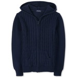 THE CHILDREN'S PLACE/チルドレンズプレイス Uniform Cable Knit Zip Up カーディガン