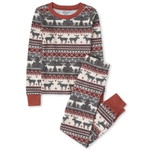 Matching Family Thermal Reindeer Fairisle Snug Fit Cotton パジャマ