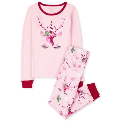 THE CHILDREN'S PLACE/チルドレンズプレイス Mommy And Me Christmas Unicorn Snug Fit Cotton パジャマ