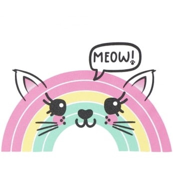 THE CHILDREN'S PLACE/チルドレンズプレイス Rainbow Cat Graphic ティ