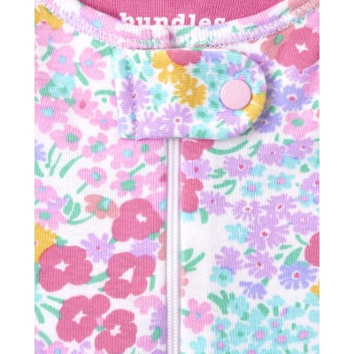 THE CHILDREN'S PLACE/チルドレンズプレイス Floral Butterfly Snug Fit Cotton One Piece パジャマ 2パック