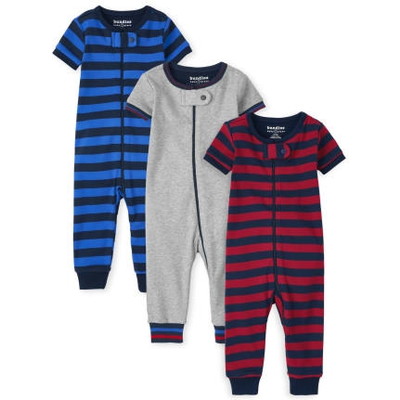 THE CHILDREN'S PLACE/チルドレンズプレイス Striped Snug Fit Cotton One Piece パジャマ 3パック