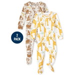 THE CHILDREN'S PLACE/チルドレンズプレイス Monkey Giraffe Snug Fit コットン ワンピース パジャマ 2-パック