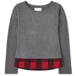 THE CHILDREN'S PLACE/チルドレンズプレイス Buffalo Plaid Thermal 2 In 1 セーター