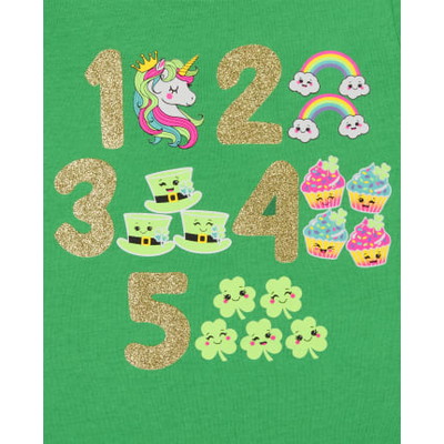 THE CHILDREN'S PLACE/チルドレンズプレイス St. Patrick's Day Numbers Graphic Tシャツ