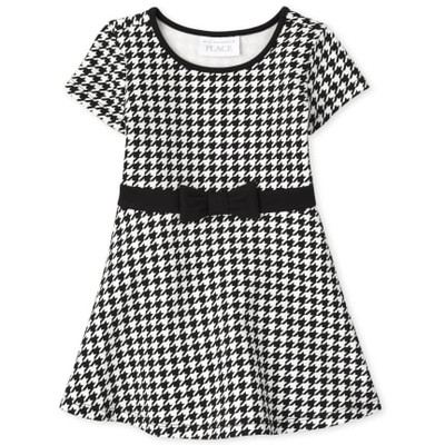 THE CHILDREN'S PLACE/チルドレンズプレイス Houndstooth Ponte Knit ドレス