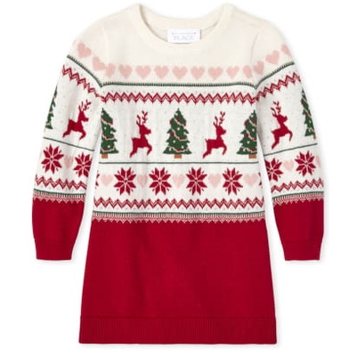 THE CHILDREN'S PLACE/チルドレンズプレイス Christmas Fairisle セーター ドレス