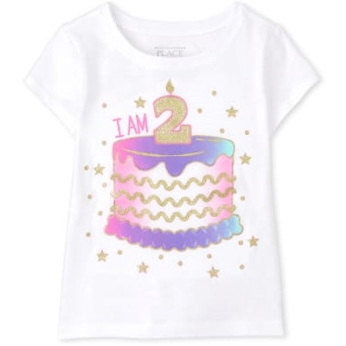 THE CHILDREN'S PLACE/チルドレンズプレイス I Am 2 Birthday グラフィック ティ