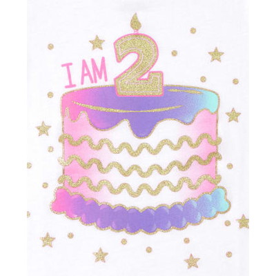 THE CHILDREN'S PLACE/チルドレンズプレイス I Am 2 Birthday グラフィック ティ