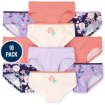 THE CHILDREN'S PLACE/チルドレンズプレイス Floral Hipster Briefs 10-パック