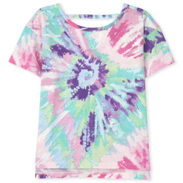 THE CHILDREN'S PLACE/チルドレンズプレイス Tie Dye Cut Out High Low トップ