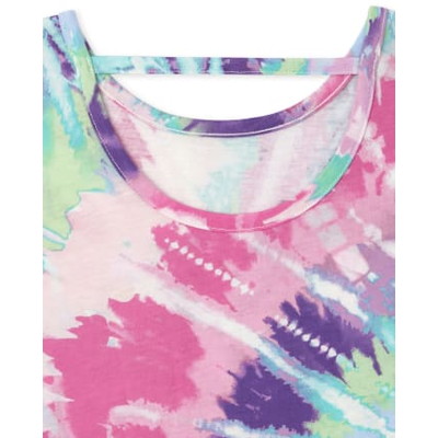 THE CHILDREN'S PLACE/チルドレンズプレイス Tie Dye Cut Out High Low トップ