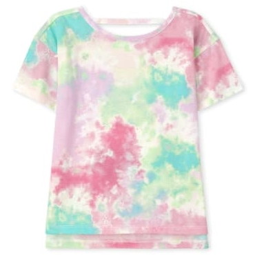 THE CHILDREN'S PLACE/チルドレンズプレイス Tie Dye Cut Out High Low トップ