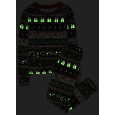 THE CHILDREN'S PLACE/チルドレンズプレイス Glow Christmas Fairisle Snug Fit Cotton パジャマ