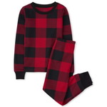 Matching Family Thermal Buffalo Plaid Snug Fit Cotton パジャマ