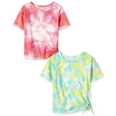 THE CHILDREN'S PLACE/チルドレンズプレイス Tie Dye Tie Front トップ 2-パック