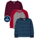 THE CHILDREN'S PLACE/チルドレンズプレイス Toddler Striped Thermal トップス 3-パック