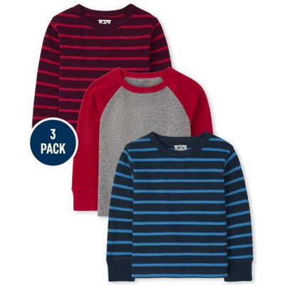 THE CHILDREN'S PLACE/チルドレンズプレイス Toddler Striped Thermal トップス 3-パック