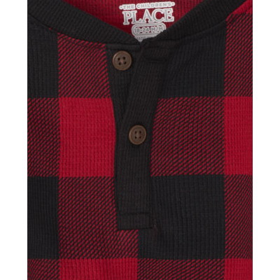 THE CHILDREN'S PLACE/チルドレンズプレイス Buffalo Plaid Thermal Henley トップ