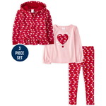 Gymboree / ジンボリー Heart Peplum Zip Up Hoodie, Embroidered Hot Air Balloon トップAnd Heart レギンスセット