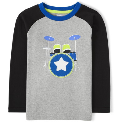 Gymboree / ジンボリー Embroidered Drums Raglan トップ